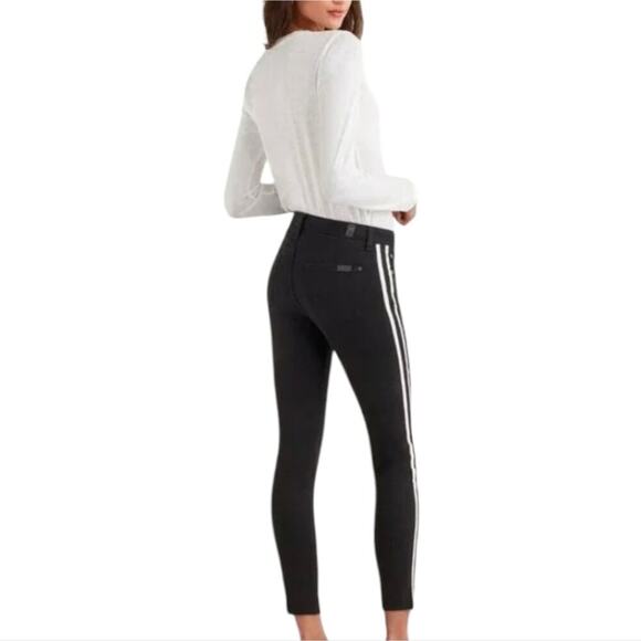 7 For All Mankind Ankle Super Skinny Jeans Size‎ 30 Blair Black White Stripes - Picture 3 of 15